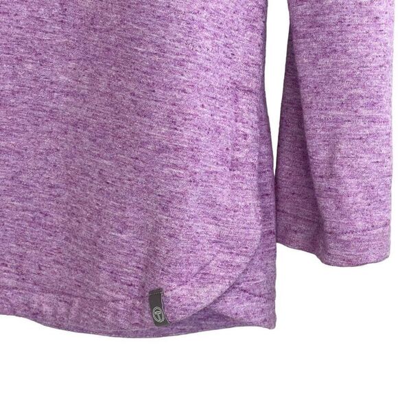 T by Talbots Purple Long Sleeves Cowl Neck Sweatshirt Size Medium Petite - Picture 2 of 6